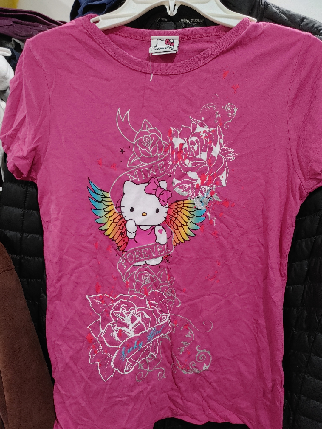 🧡NEW HELLO KITTY,  MINE FOREVER T-SHIRT WOMENS SIZE L