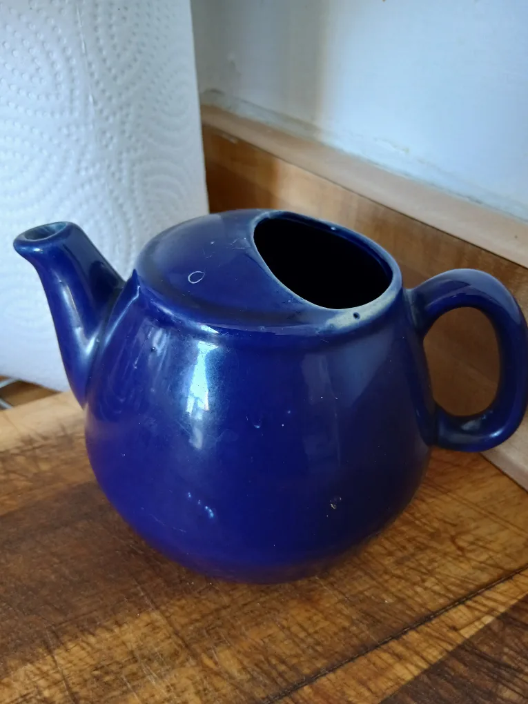 Blue Ceramic Teapot Creamer thumbnail