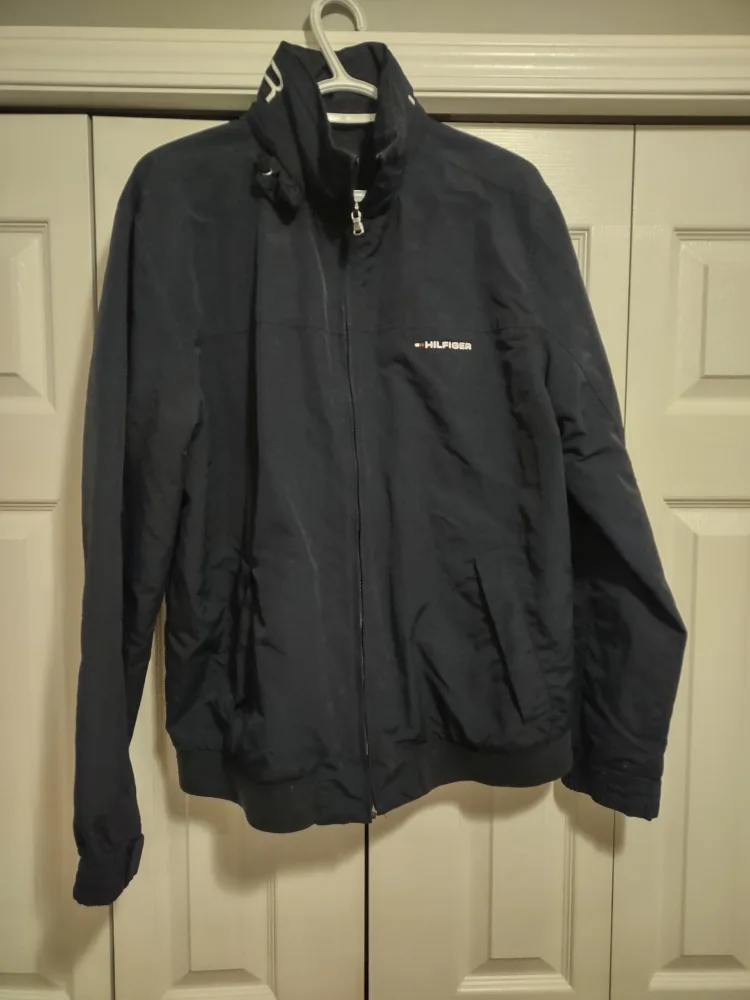 Tommy Hilfiger Navy Blue Jacket - Size L thumbnail