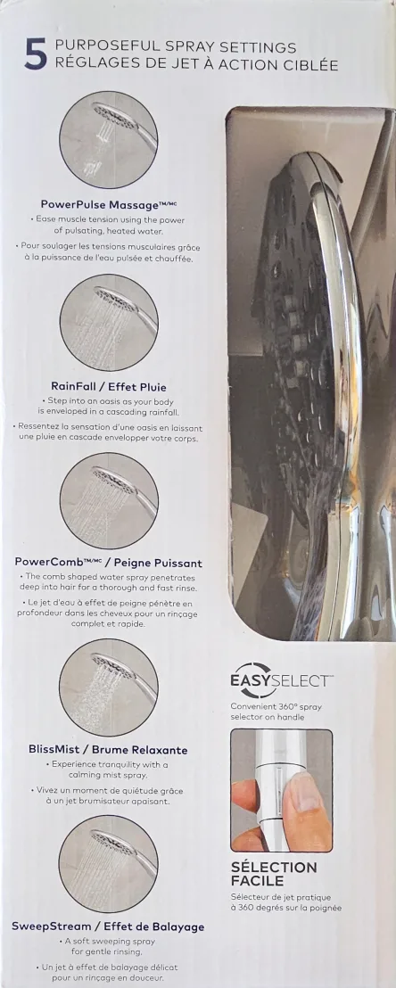 Waterpik Revive PowerPulse Shower Head - New in Box image indicator(2)