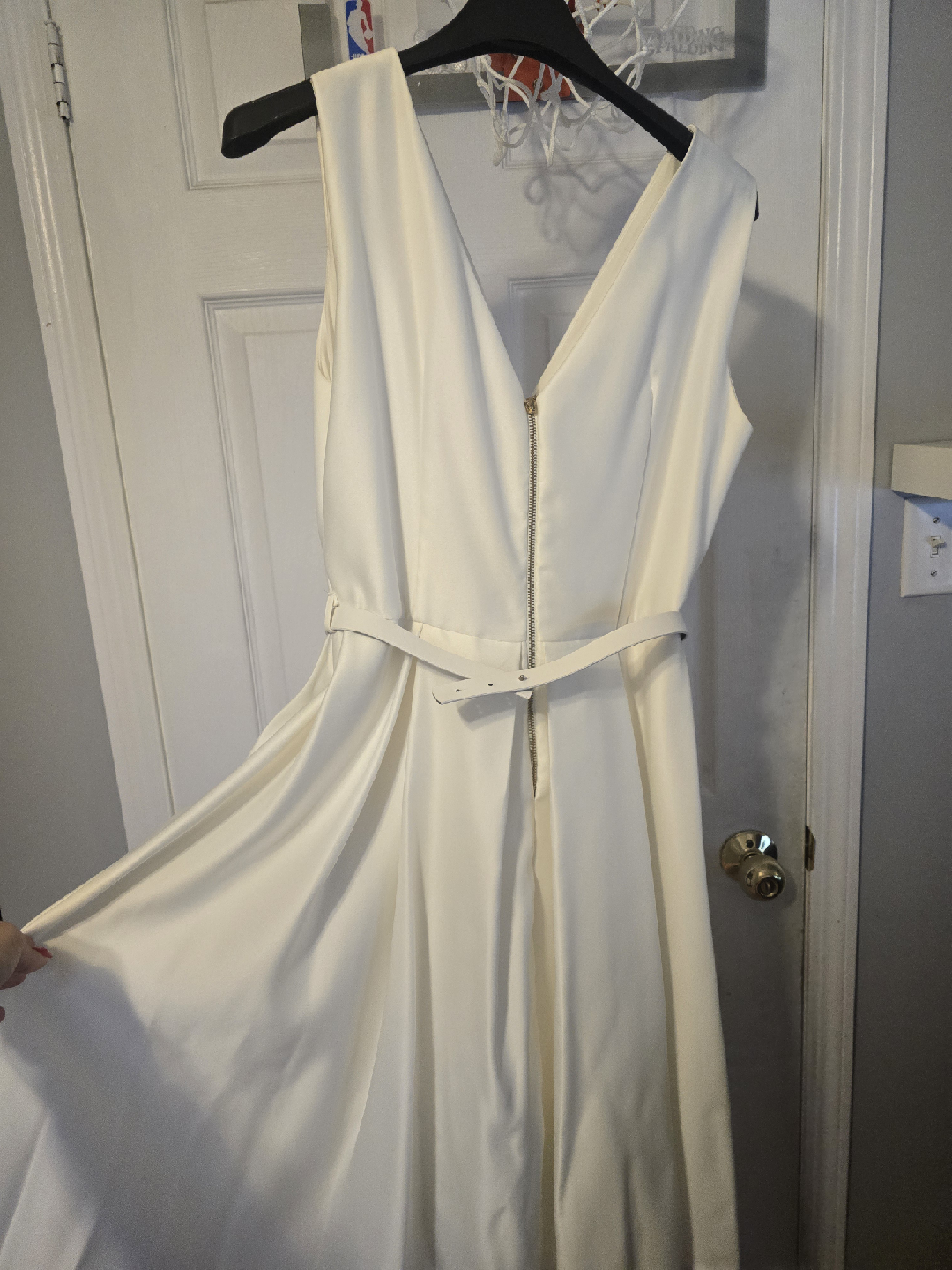 New turkish white Dress with Pearl Belt - photo 4