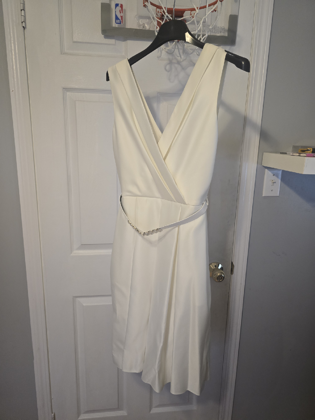 New turkish white Dress with Pearl Belt - photo 5