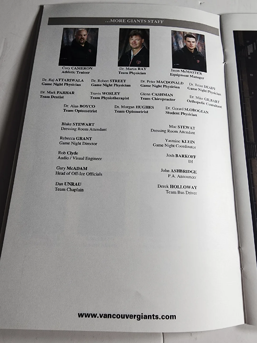 2007 Mastercard Memorial Cup Media Guide - Vancouver Giants image indicator(8)