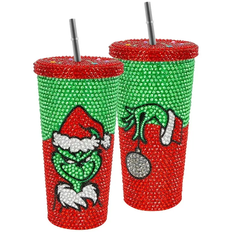 The Grinch Rhinestone Tumbler image indicator(2)