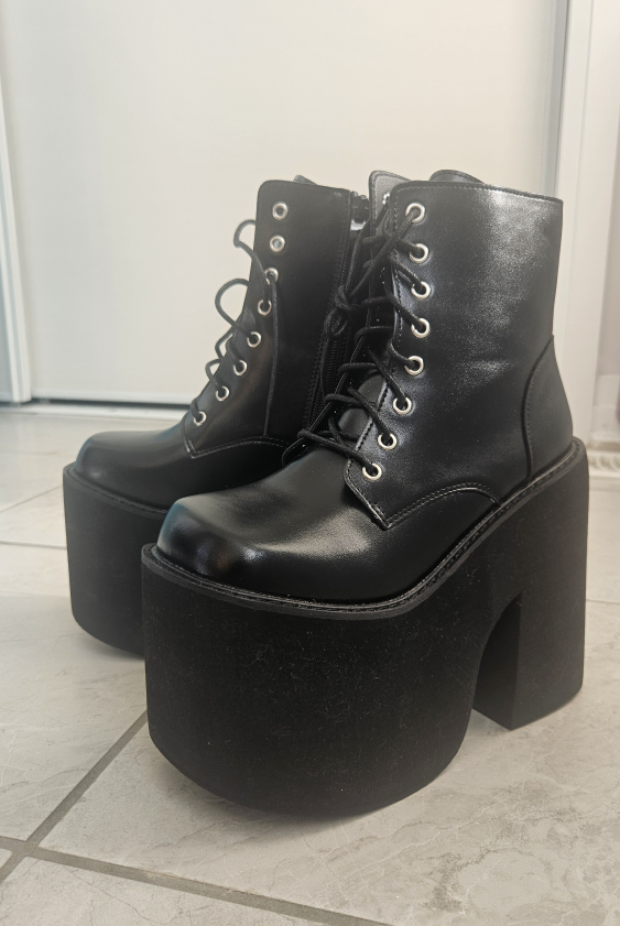 Black Chunky Platform Boots