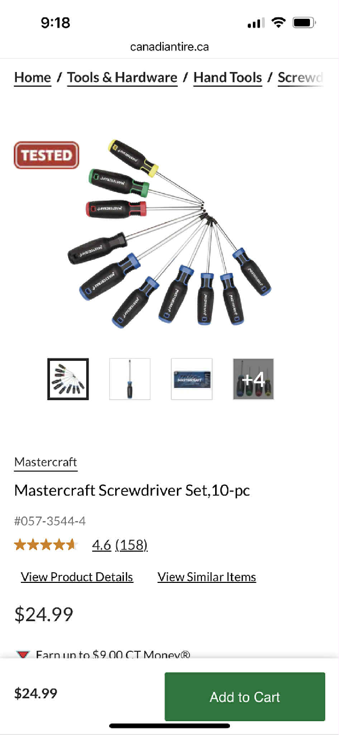 Mastercraft 10-pc Screwdriver Set - New in Box - photo 5