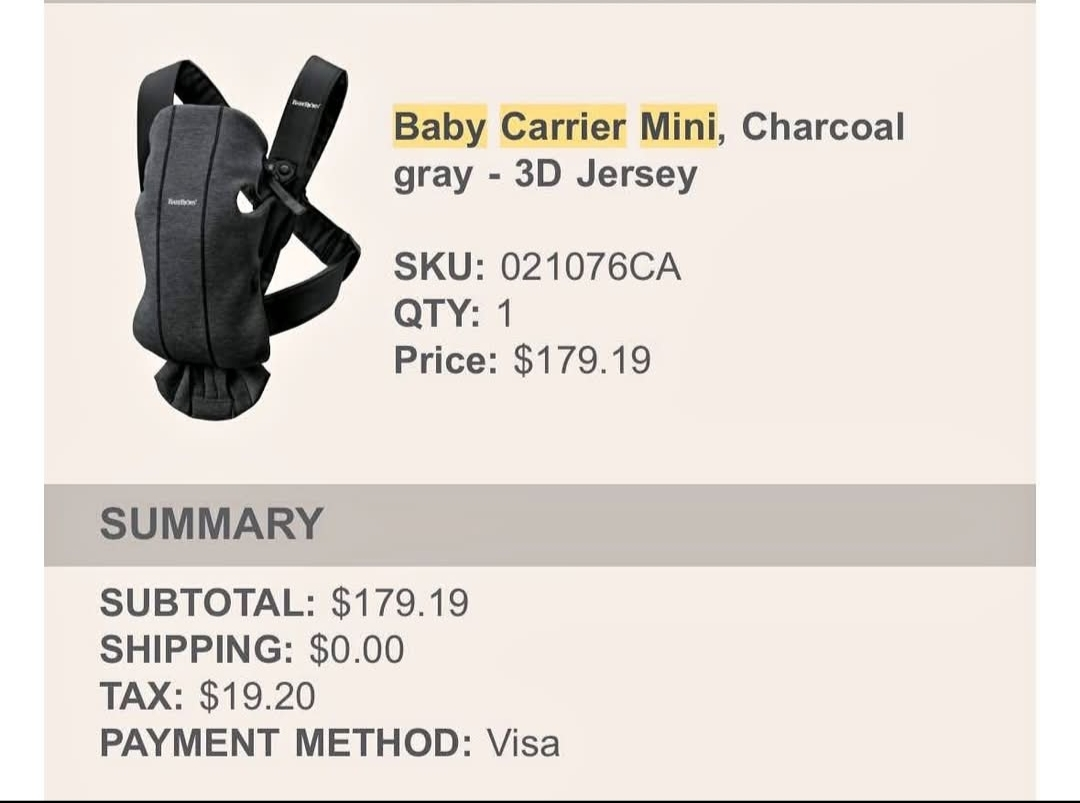 BabyBjörn Baby Carrier Mini - Charcoal Gray - photo 3