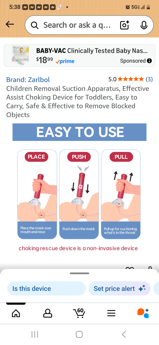 is  2 in the package  Zarlbol Baby-Vac Choking Rescue Device - photo 5