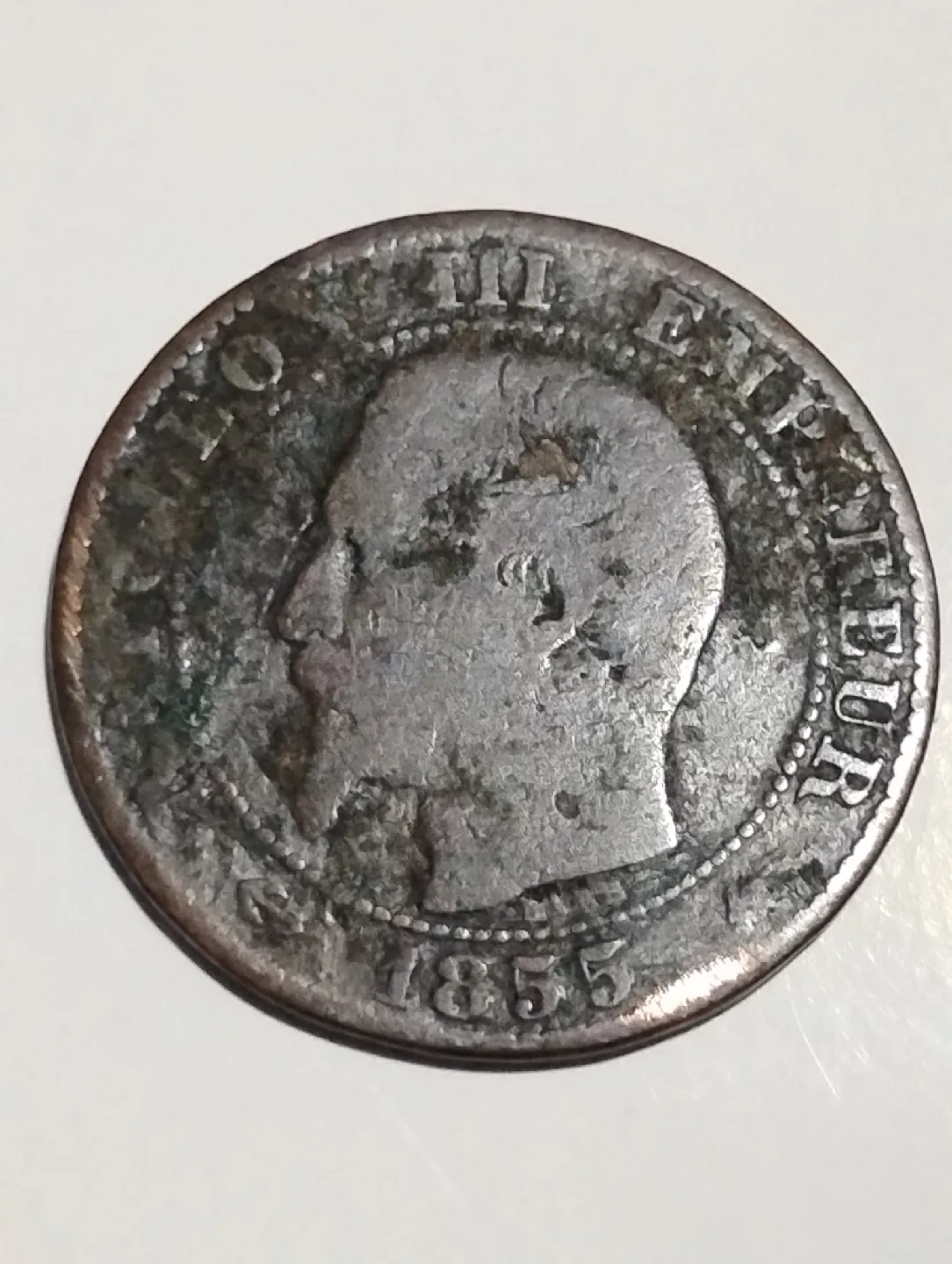 Antique French Coin - 1855 thumbnail