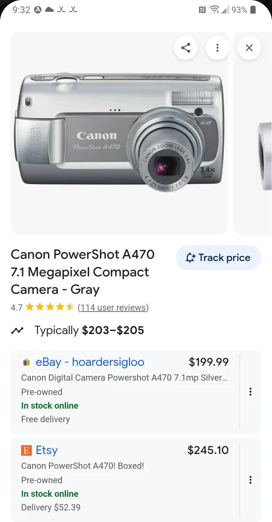 Canon PowerShot A470 Digital Camera with Box image indicator(6)