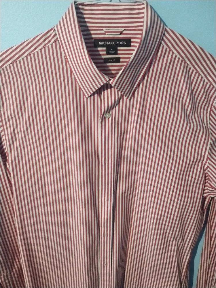 Michael Kors Slim Fit Striped Shirt - Size M image indicator(2)