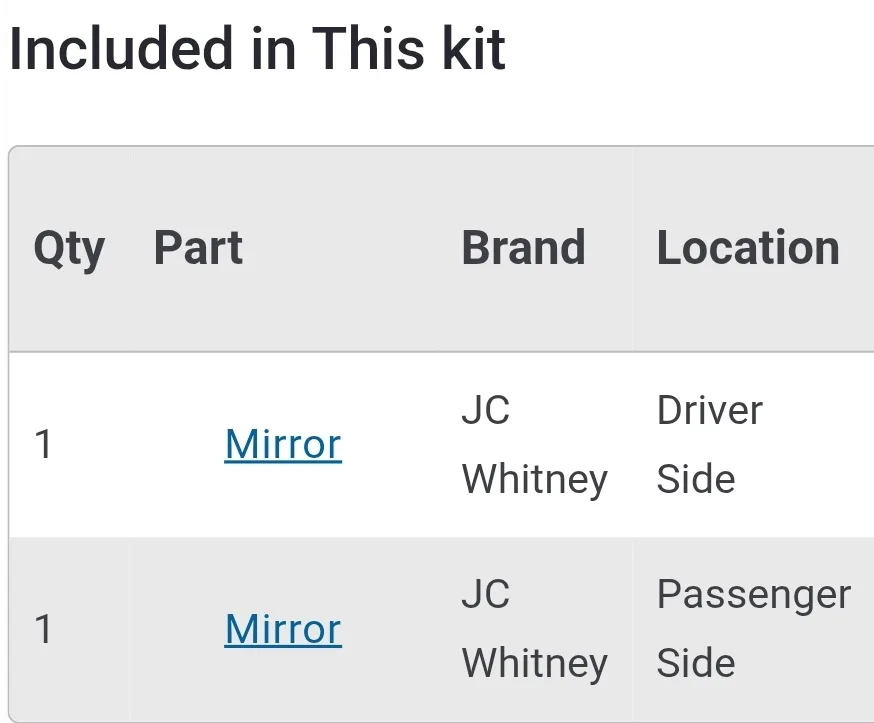 JC Whitney Sedan Driver and Passenger Side Mirror Power Adjust image indicator(8)