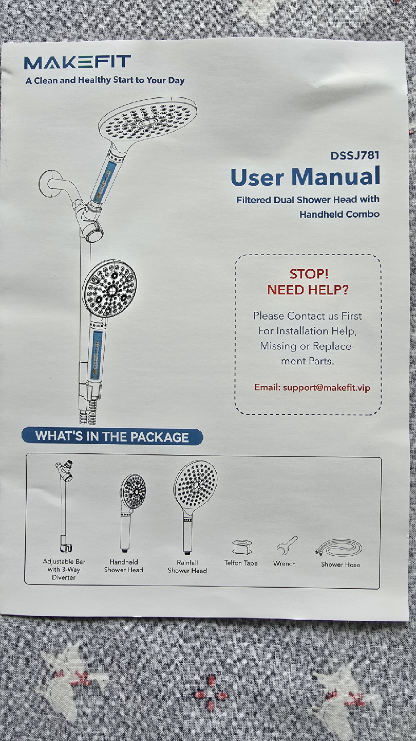MAKEFIT Dual Handheld Shower Head Combo - New in Box! - photo 3