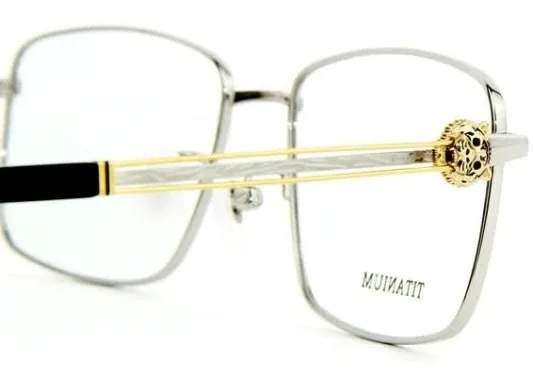 Titanium 18k AU750 gold covered Tiger Design Glasses certified image indicator(2)