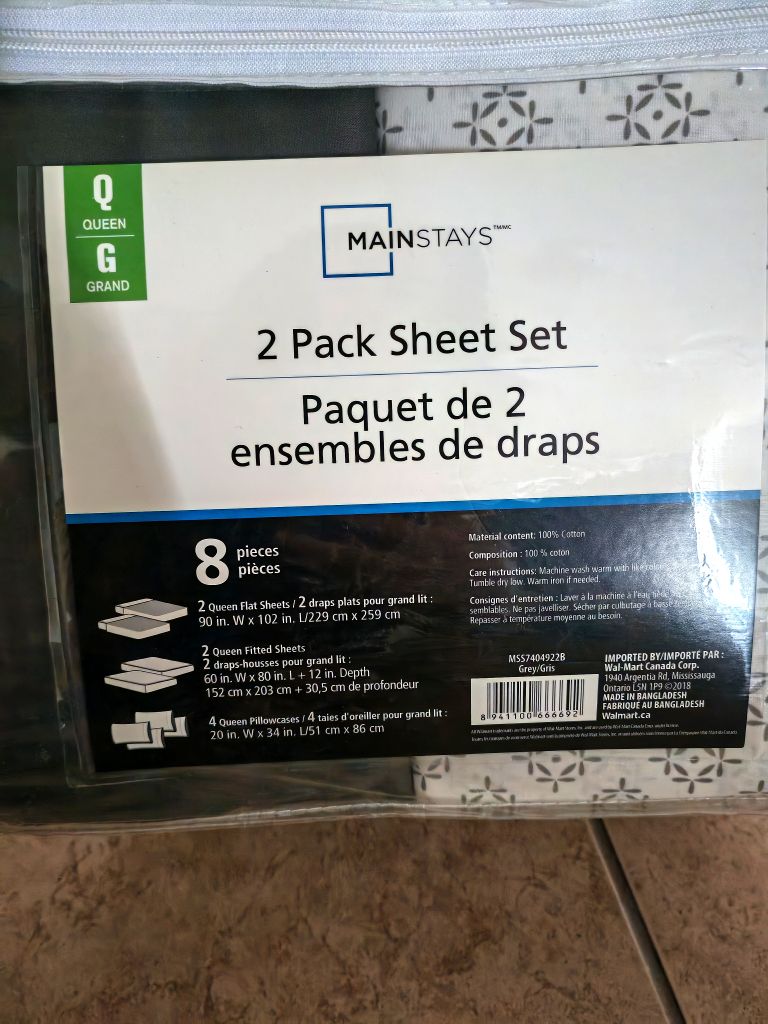 Mainstays Queen 2 Pack Sheet Set - New - photo 2