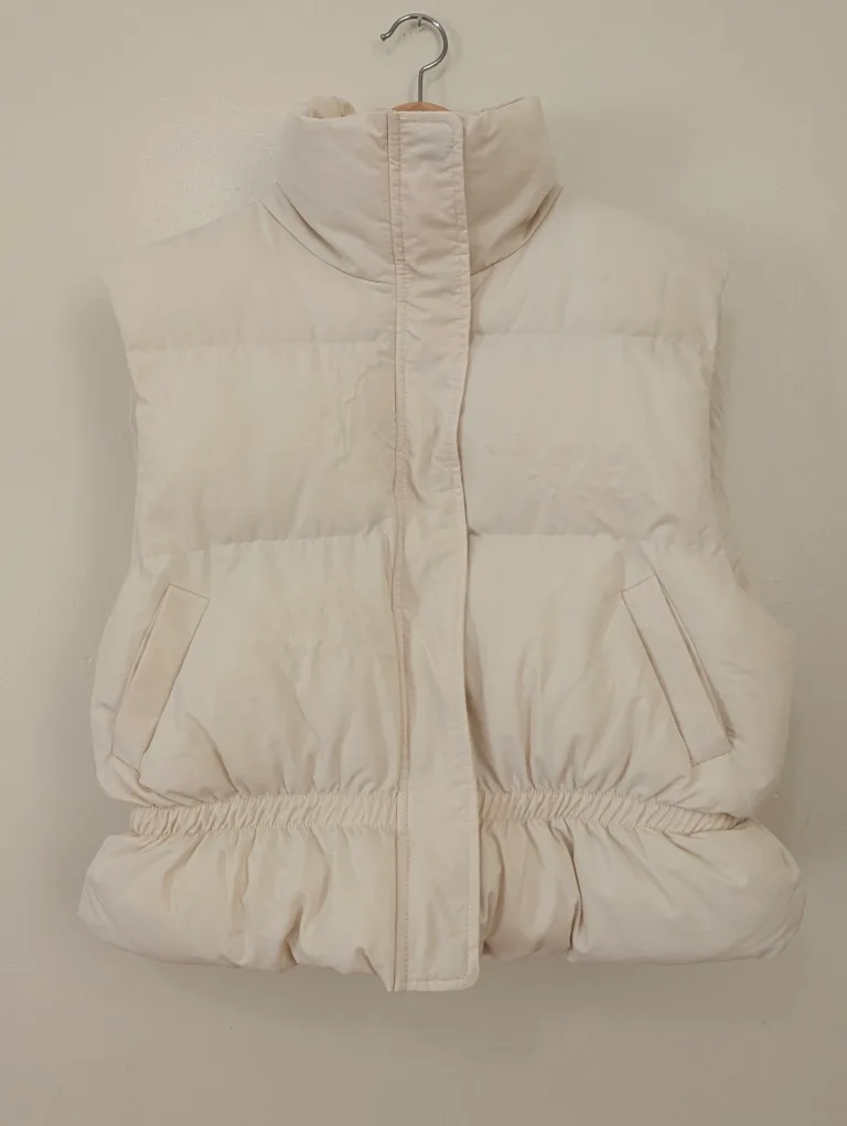 Cream Puffer Vest - Size S thumbnail