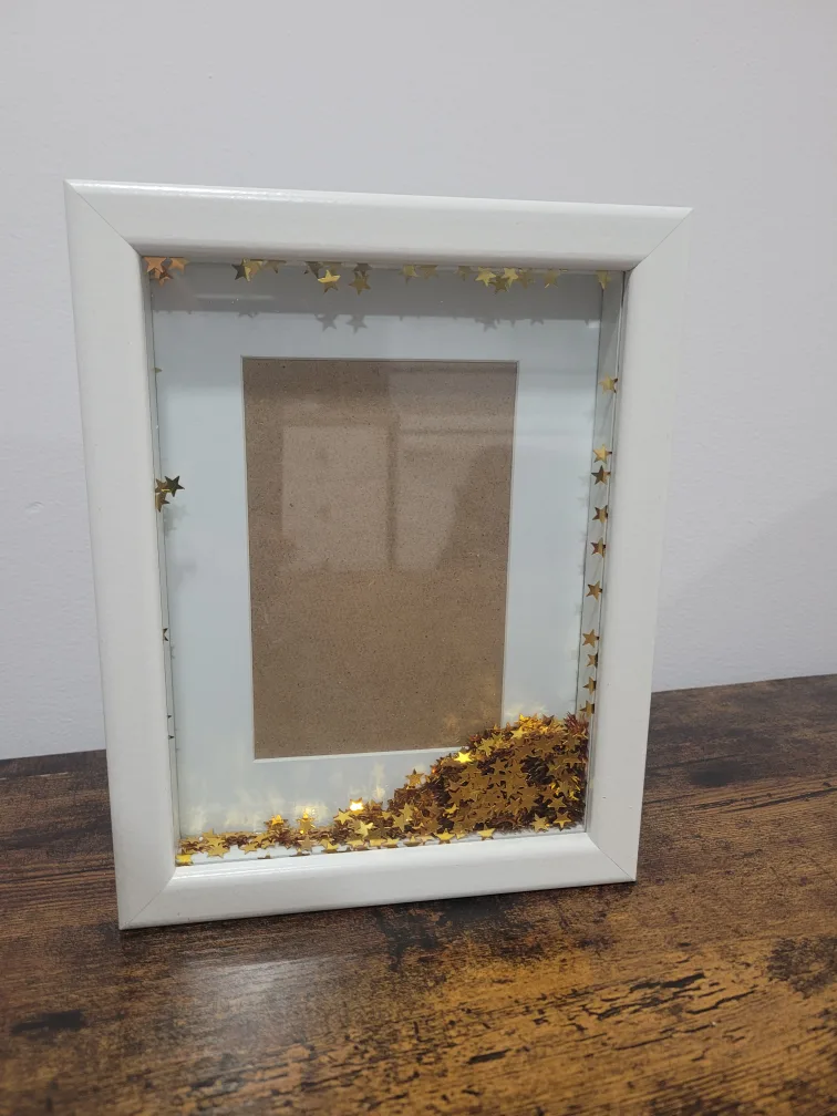 White Picture Frame with Gold Stars 🧡 thumbnail