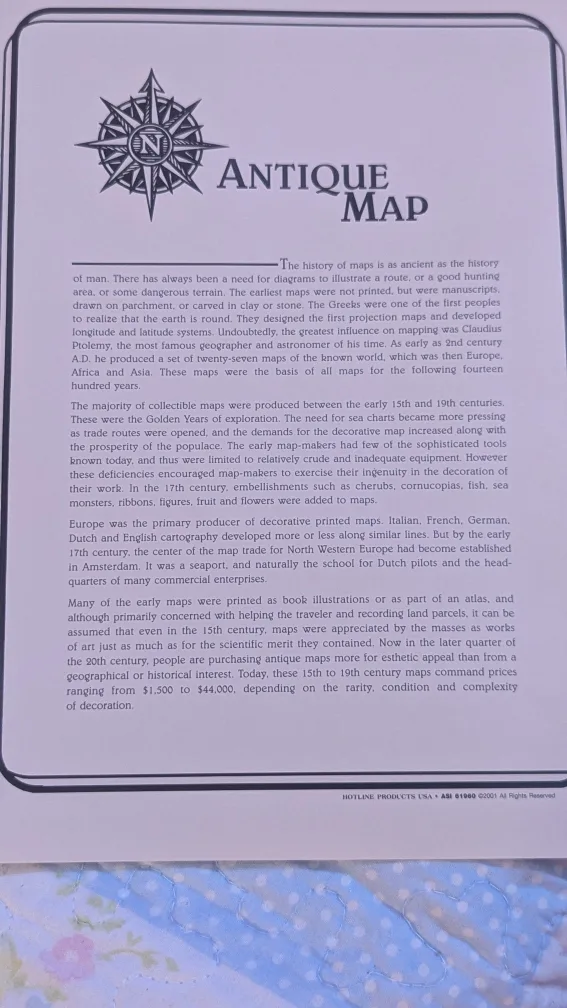 Antique Map Calendar - January 2005 image indicator(2)