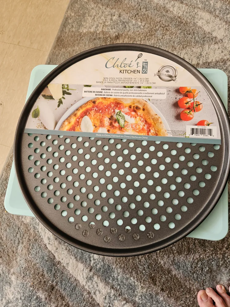 Chloe's Kitchen 14" Pizza Crisper - Non-Stick thumbnail
