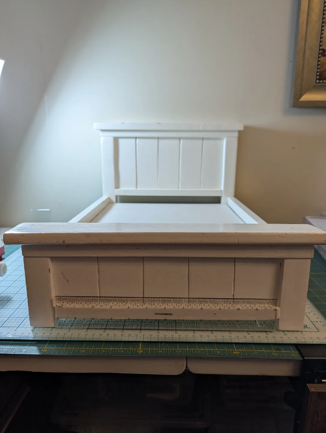 White Wooden Doll Bed 18" image indicator(2)