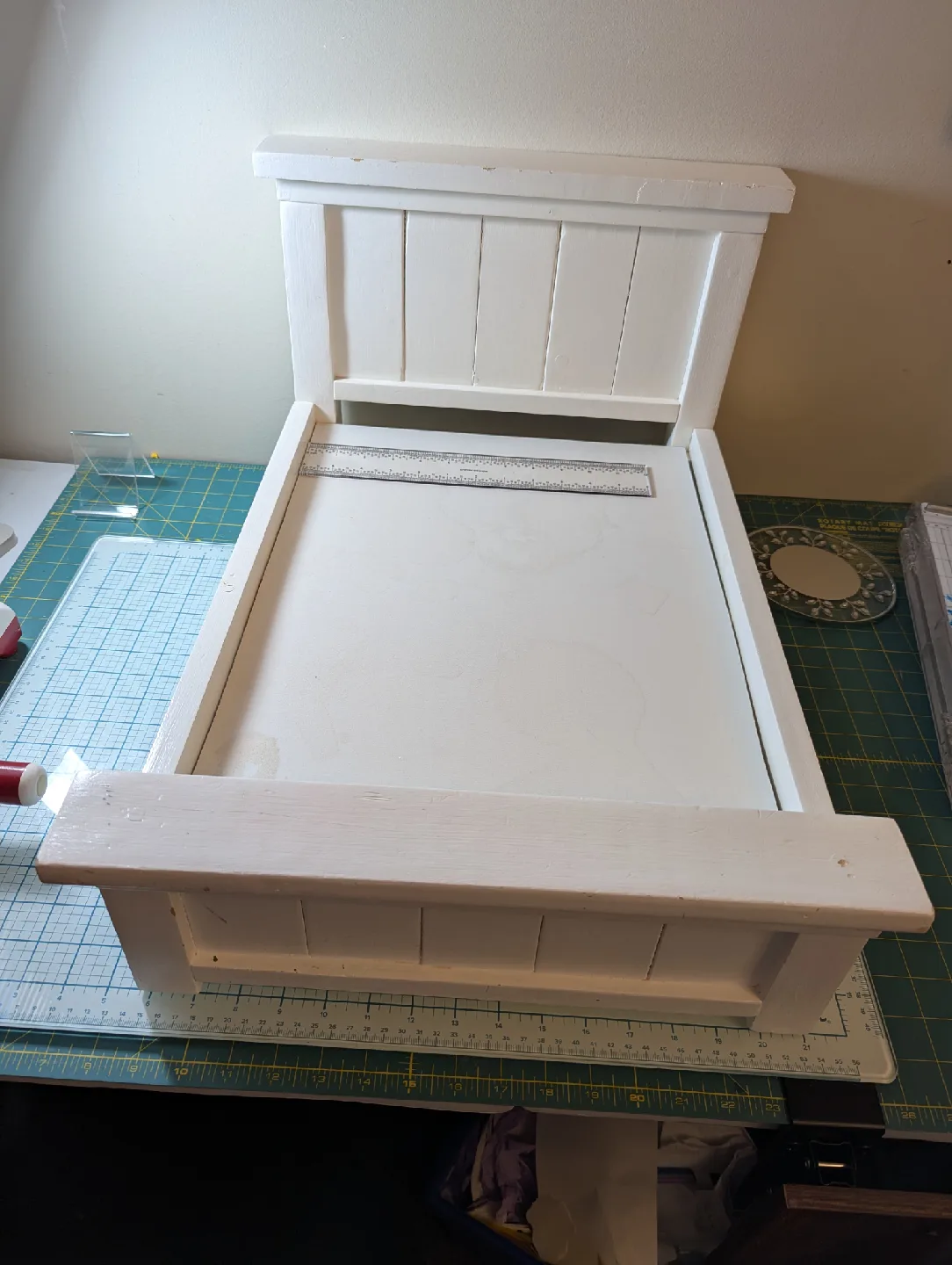 White Wooden Doll Bed 18" image indicator(6)