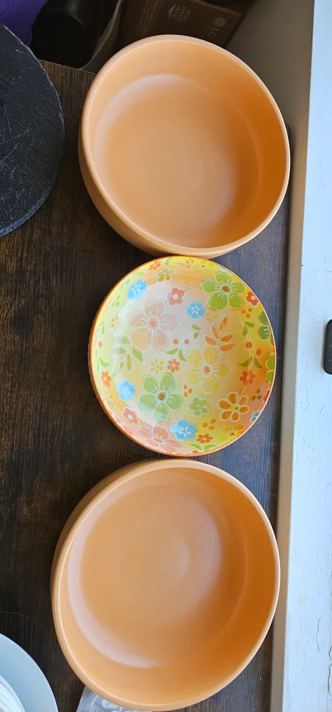 3 Nesting Bowls - Floral and Peach image indicator(2)