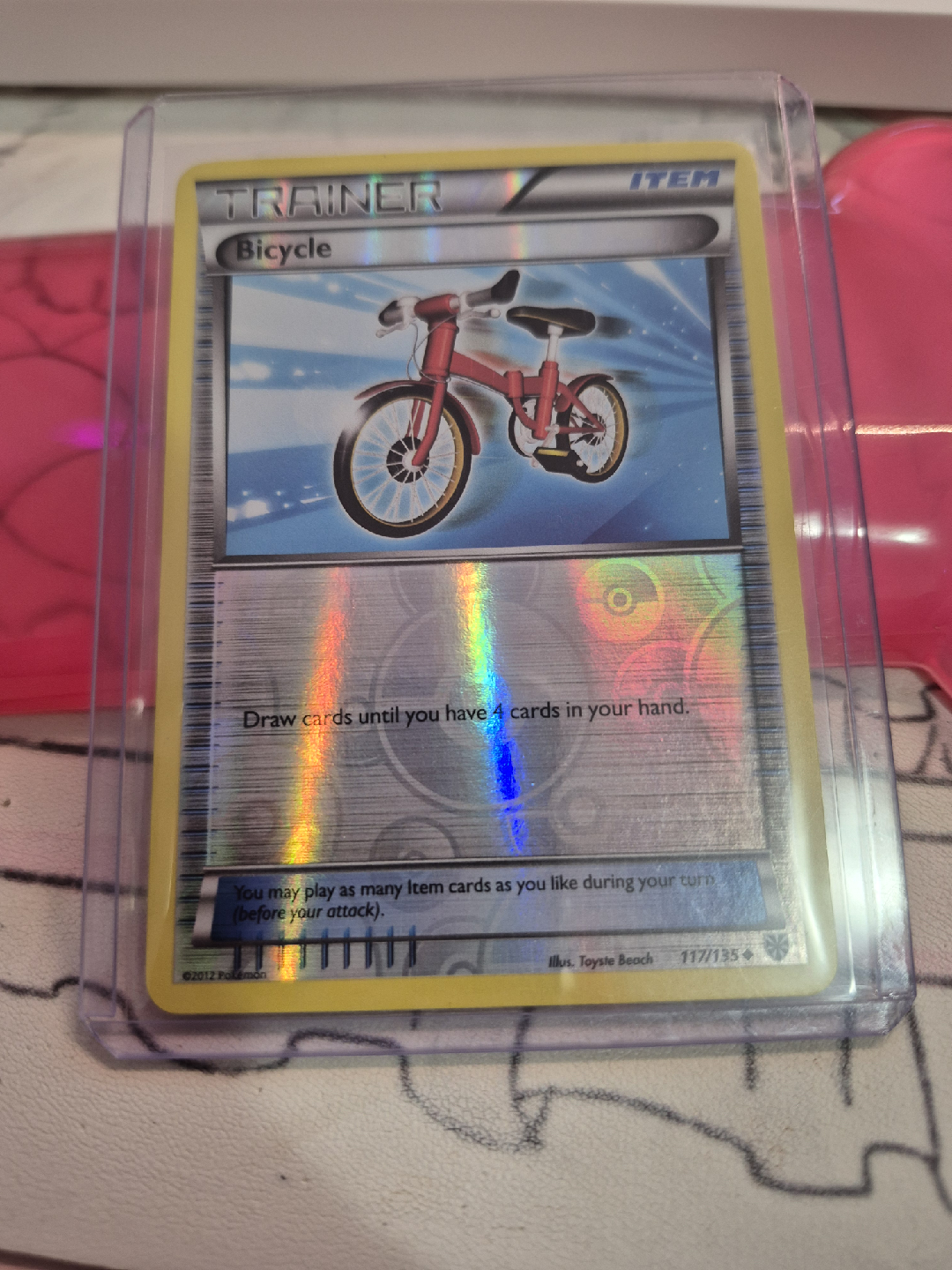 reverse holo bicycle pokemon card 117/135