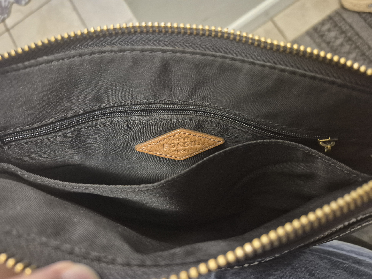 Fossil Black & White Striped Crossbody Bag - photo 3