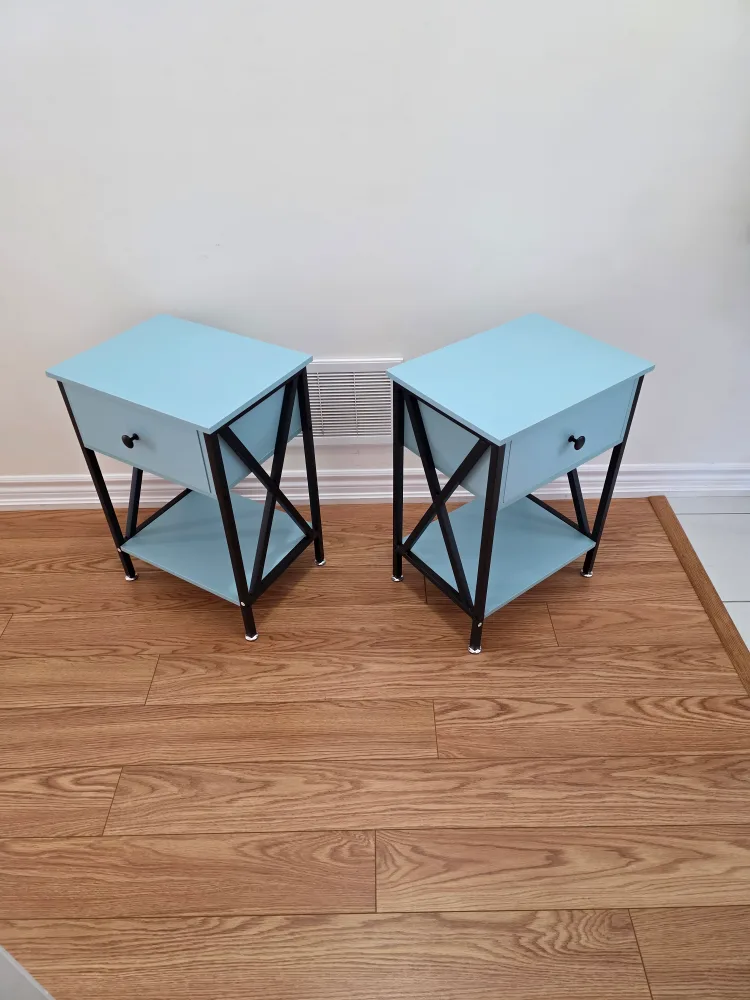 Trent Austin Design End Table - Light Blue Nightstand image indicator(4)