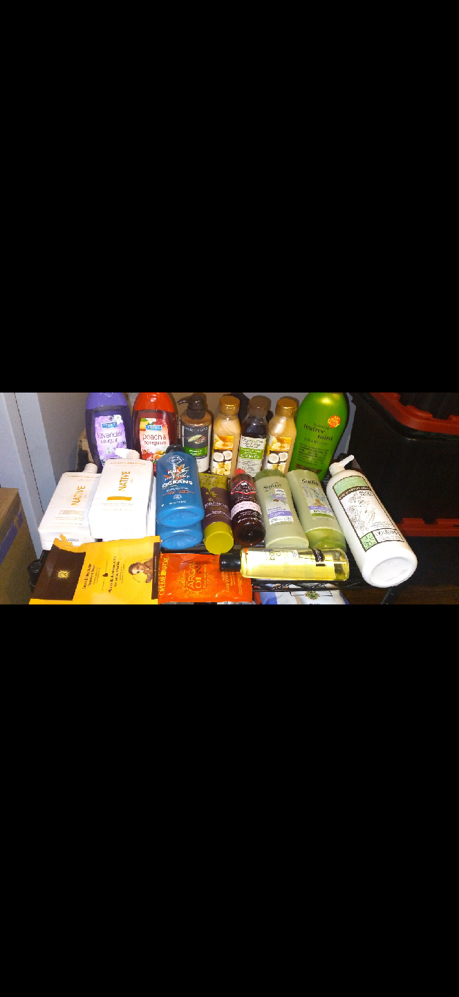 Native, Shea Moisture, shampoos, etc..