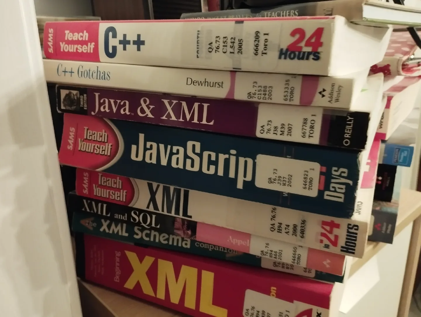 computer books Java XML C++ QSL JavaScript image indicator(2)