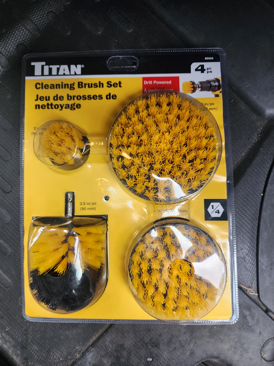 Titan Cleaning Brush Set - 4 Piece Drill Powered - photo 3