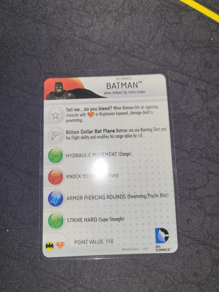 2016 Batman Vs Superman Heroclix Set: Batman #012 image indicator(5)