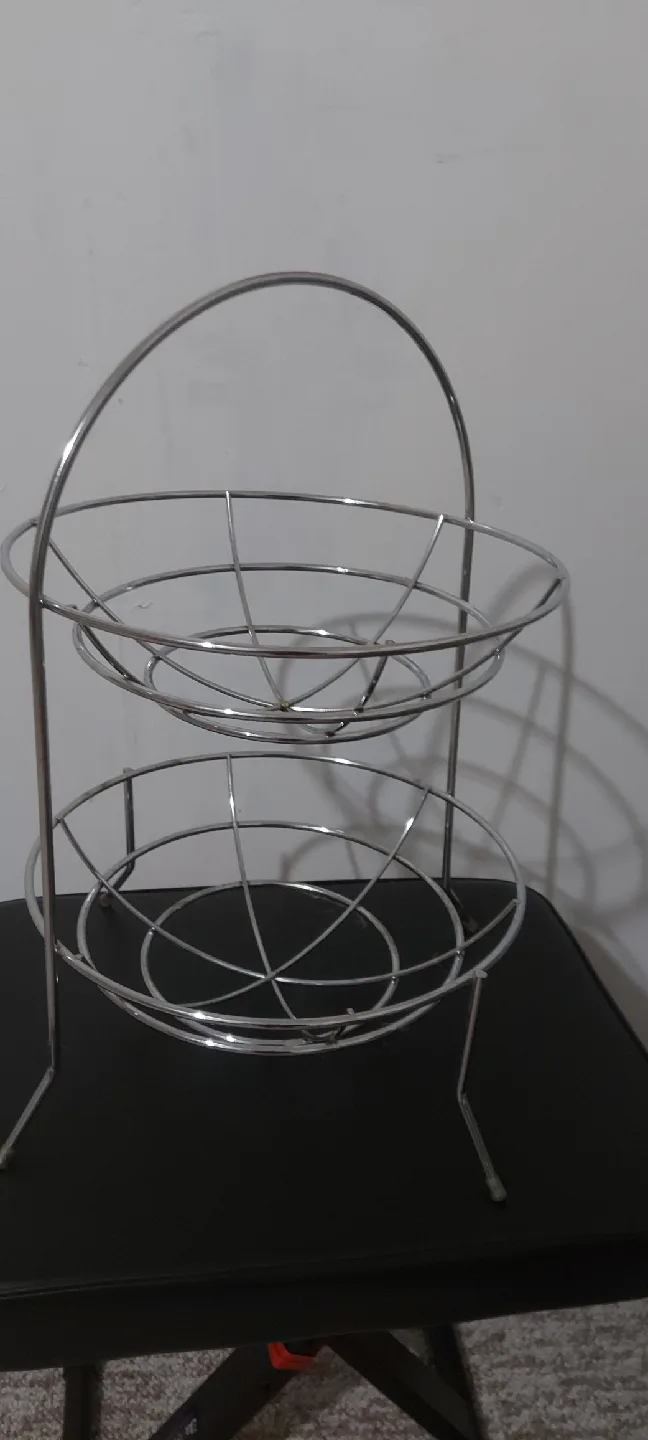 Two-Tier Chrome Fruit Basket image indicator(2)
