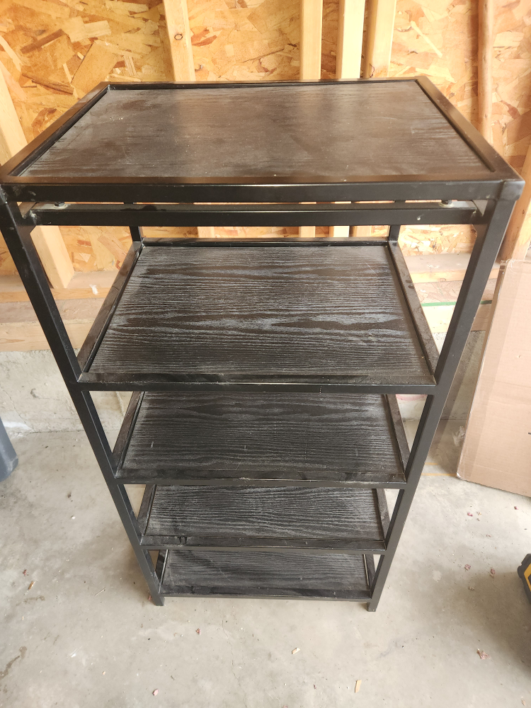 Black Metal & Wood AV  Unit