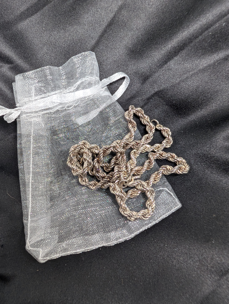 Sterling Silver 925 Rope Chain Italy 18" - photo 5
