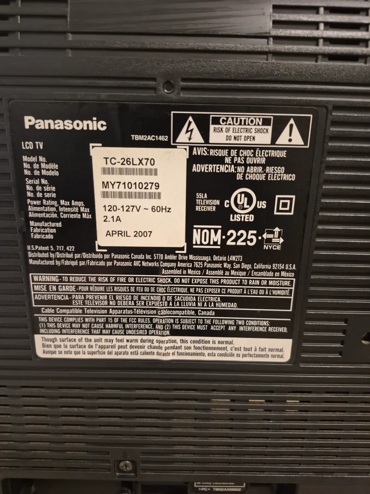 28" LCD Flat-Screen 2007 Viera Panasonic TV 🖥 & Remote!! image indicator(6)