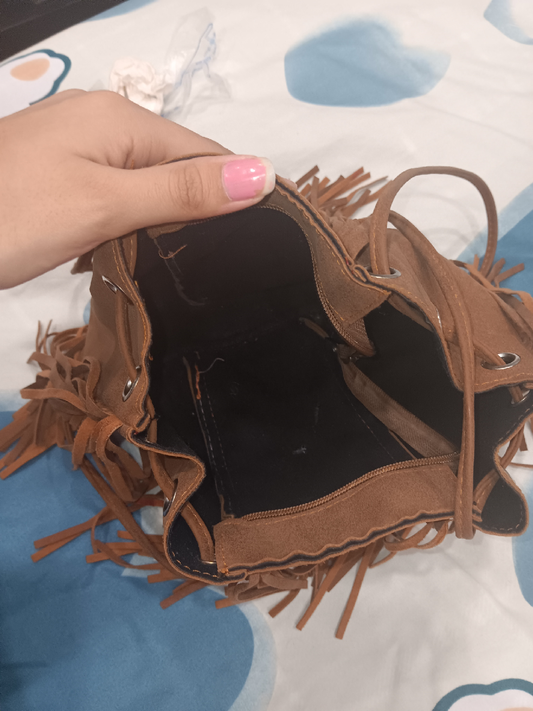 Brown Fringed Shoulder Bag - photo 2