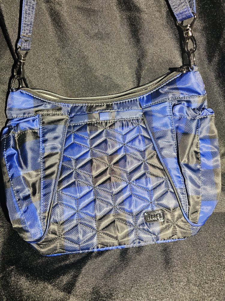Lug Cobalt Blue Plaid Crossbody Bag