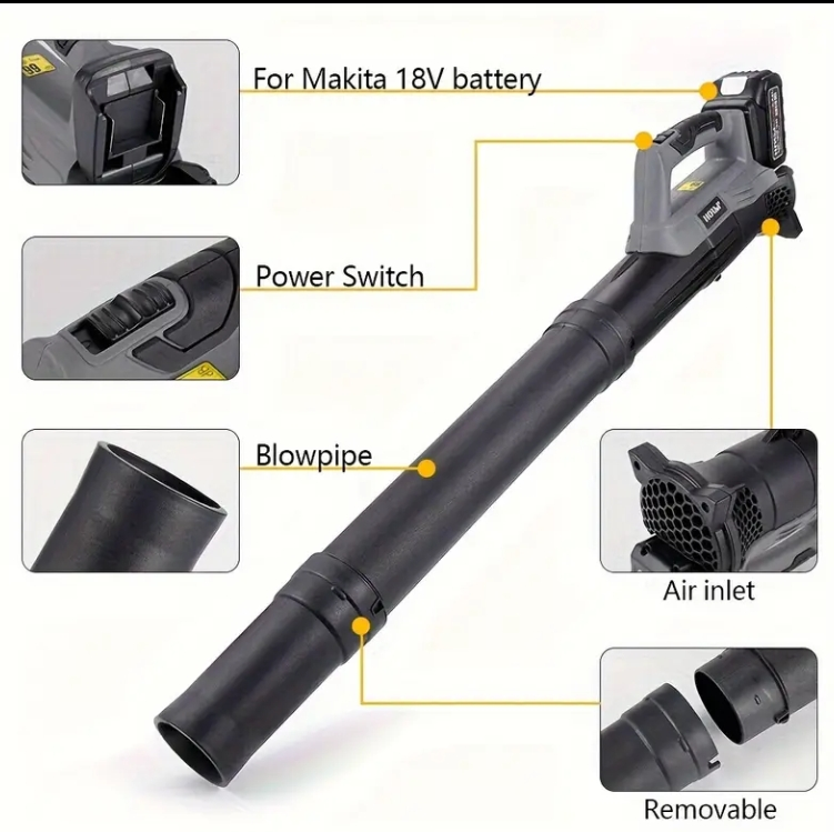 Cordless Leaf Blower for Makita 18V Battery
