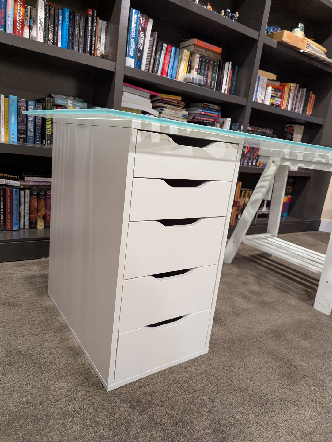 IKEA Alex Drawer Unit & Drawing Table - photo 3