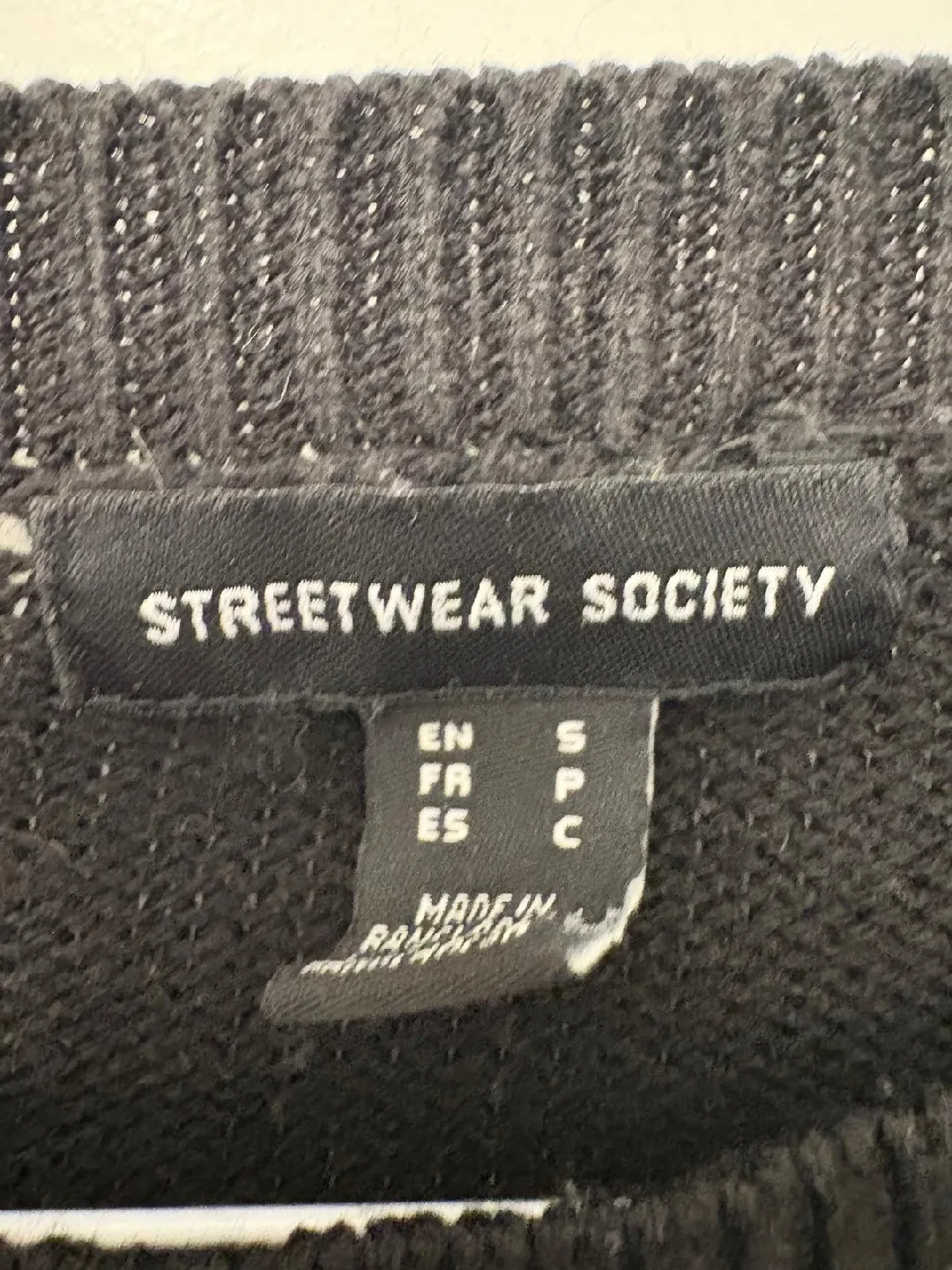 Streetwear Society Black Argyle Sweater image indicator(2)