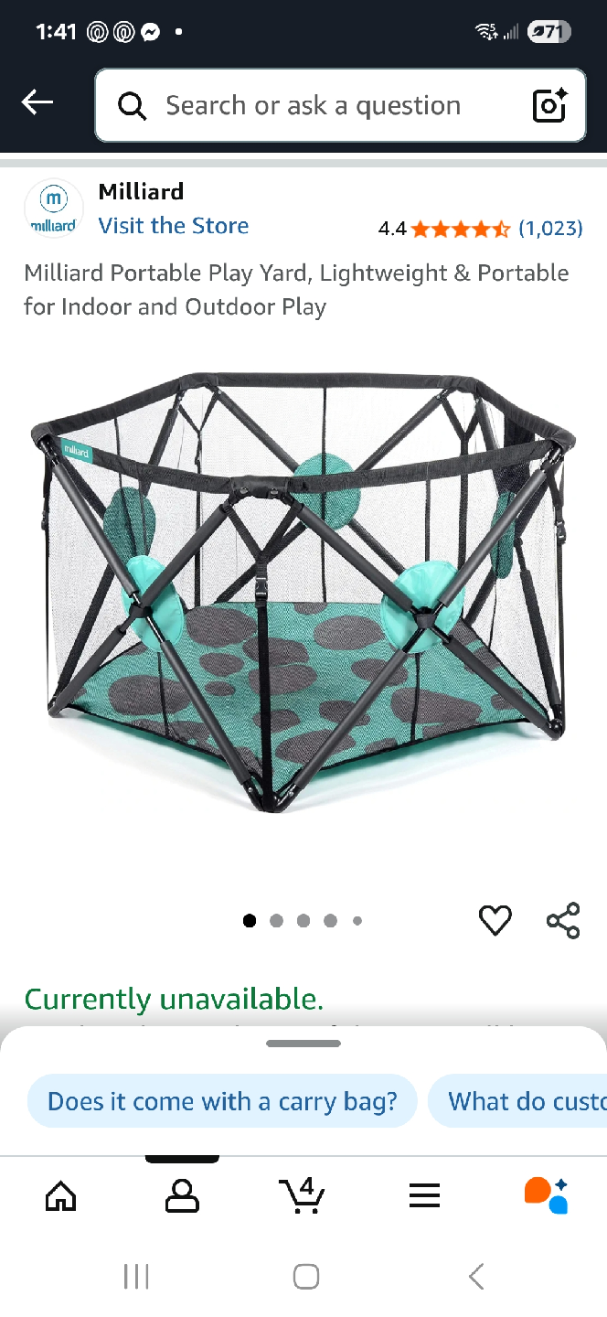 Milliard Portable Play Yard - Lightweight