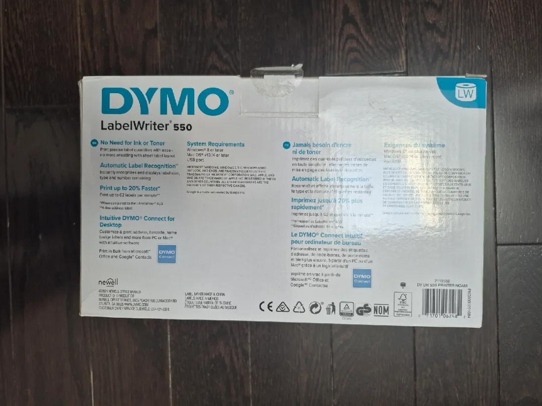DYMO LabelWriter 550 - New in Box image indicator(2)