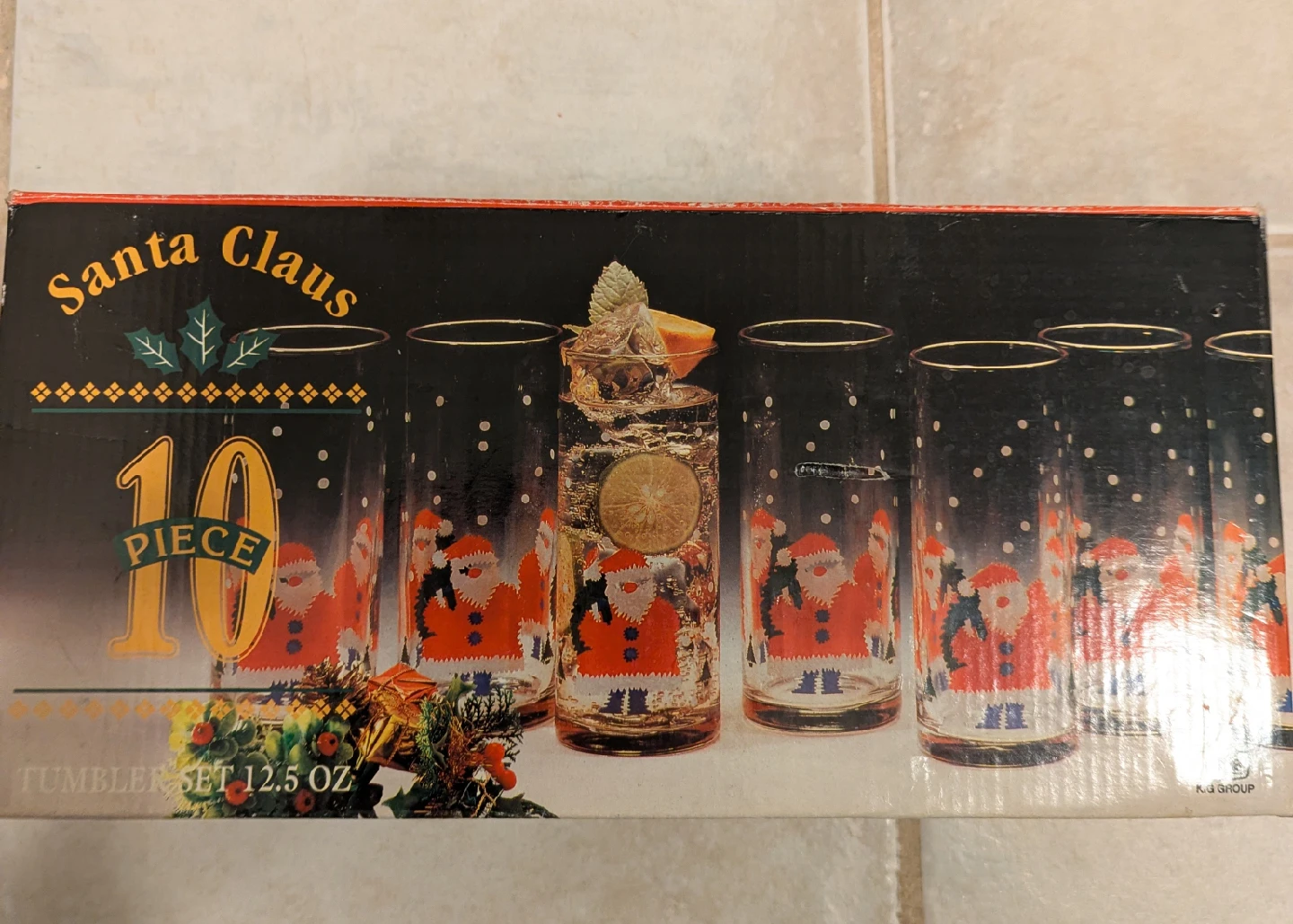 Festive Set of 10 Christmas Drinking Glasses - photo 2