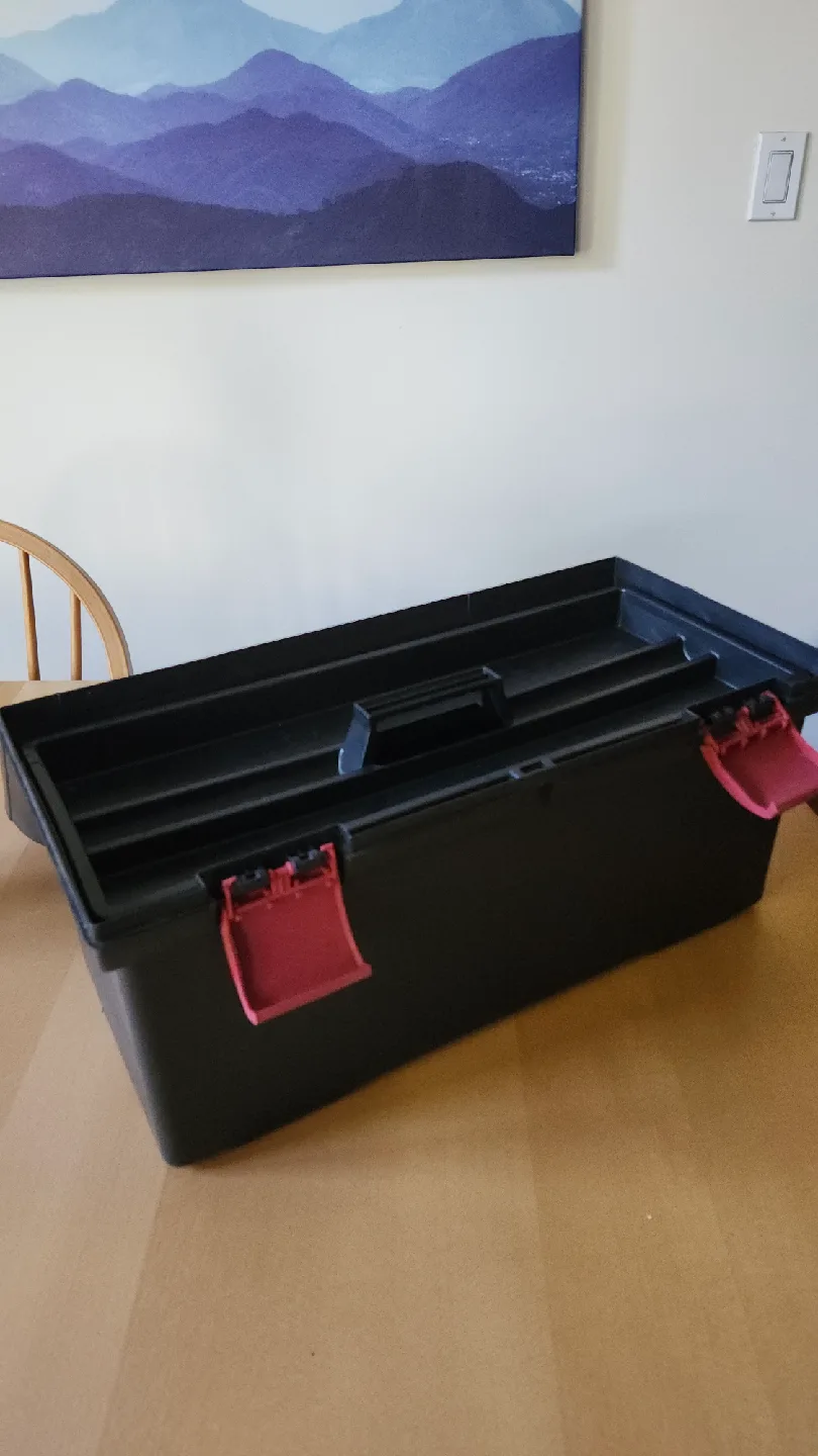 Large Black Plastic Toolbox image indicator(2)