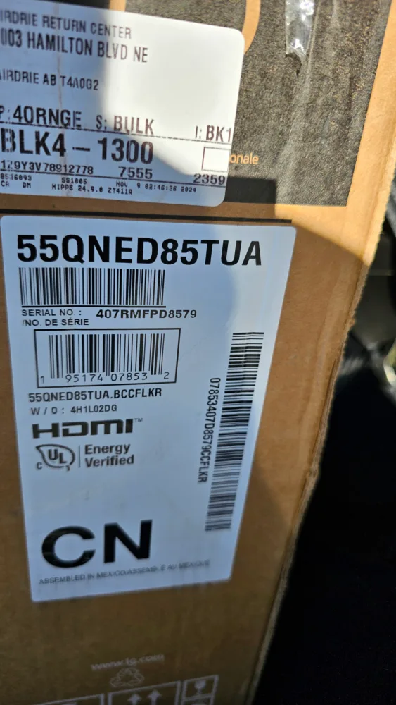 LG 55" QNED85 4K Smart TV with glass stand image indicator(3)