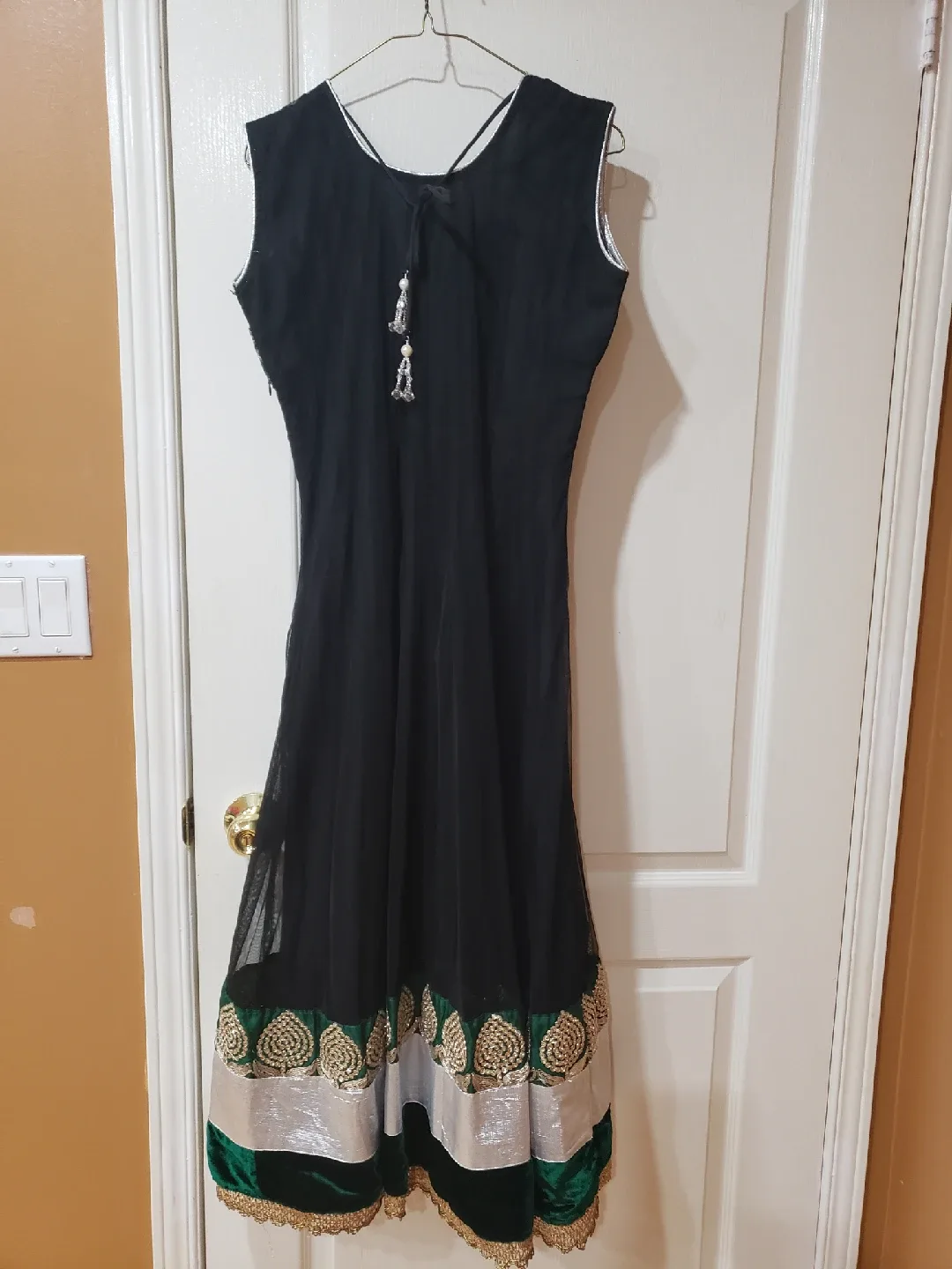 Black Anarkali Dress with Dupatta image indicator(4)