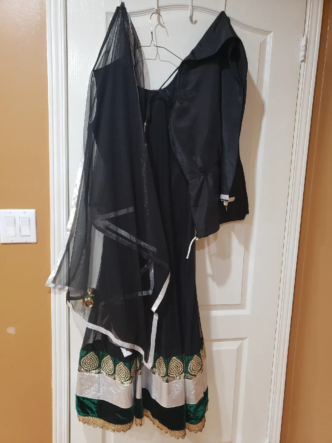 Black Anarkali Dress with Dupatta image indicator(5)