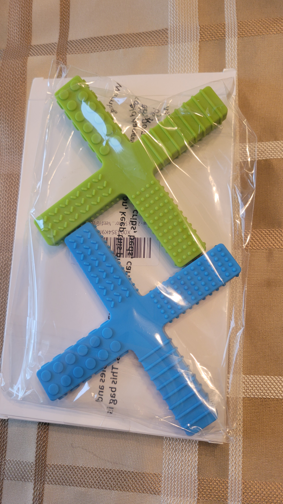 New Clipix Baby Teether - Blue & Green